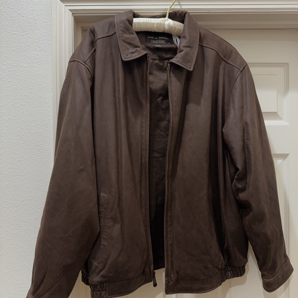 Croft & Barrow Genuine Leather Bomber Jacket - Picture 5 of 5
